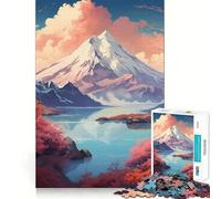 Mountain Landscape Anime Adults 1000 Piece Jigsaw Puzzle Brain Challenge Toy Stress Relief Clear Cut Wall Art Decor (38x26cm)