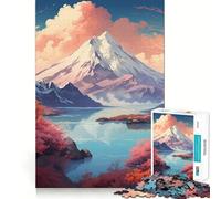 Mountain Landscape Anime Jigsaw Puzzle 1000 Piece for Adults Brain Challenge Toy Leisure Time Clear Cut Amazing Present (38x52cm)