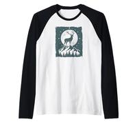Mountain Landscape Deer Wild Wildlife Nature Raglan Baseball Tee