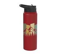Mountain Landscape Forest Trees Nature Wildlife Stainless Steel Insulated Water Bottle