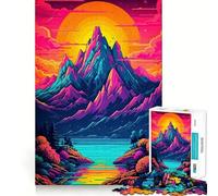 Mountain Landscape Lake 1000 Pieces Jigsaws Adults Puzzles Gifts Boost Memory Mental Relax Premium Cut Warm Surprise (38x52cm)