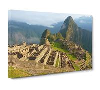 Mountain Landscape Machu Picchu Peru Modern Canvas Wall Art Print Ready to Hang, Framed Picture for Living Room Bedroom Home Office Décor, 24x16 Inch (60x40 cm)