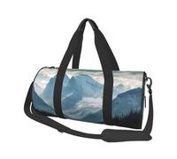 Mountain Landscape Printed Canvas Travel Duffel Bag - Gym Sports Bag with Large Capacity for Weekend Business Travel