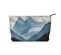 Mountain Landscape Prints Corduroy Makeup Bag for Women Girls, Spacious Travel Cosmetic Organiser for Make-up, Toiletries & Essentials