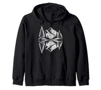 Mountain Landscape Reflection Forest Trees Outdoor Wildlife Zip Hoodie