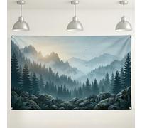 Mountain Landscape Wall Backdrop, Nature Scenic Forest Decorations, Outdoor Indoor Photography Background for Events, Rustic Theme Party Supplies 71x43 Inch