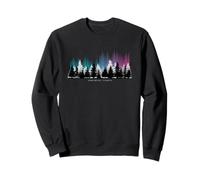 Mountain Landscape with Northern Lights Stylized Outdoor Sweatshirt
