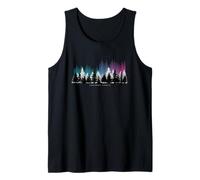Mountain Landscape with Northern Lights Stylized Outdoor Tank Top