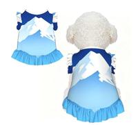 Mountain Layer Blue XL Pet Apparel for Small Dogs-Cute Summer Outfit for Puppy, Soft Breathable Pet Clothes for Cat