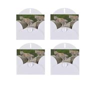 Mountain Leopard Cats Print Blank Greeting Cards, Love Buttons, Pearl Paper Envelopes Suitable For Various Occasions - Anniversary Cards, Thank You Cards, Holiday Cards, Wedding Cards, Congratulations