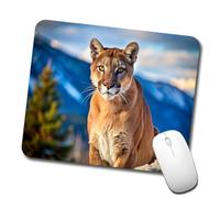 Mountain Lion Cougar Mousemat Comfortable Desk Mat Soft Mousepad For Travel Laptop Studying 25X30Cm