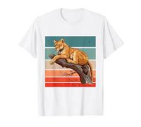 Mountain Lion Cougar Puma Wildcat Panther Animal Lover Zoo Value Graphic T-Shirt, Men, White, S