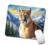 Mountain Lion Cougar Watercolor Mouse Mat Soft Mouse Pad Durable Desk Mat For Pc Office Studying 25X30Cm