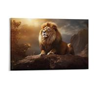 Mountain Lion Painting Poster Forest Fierce Animal Modern Style Canvas Wall Art Prints Painting for House Room