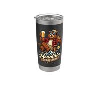 Mountain Lodge Bear Funny Camping Cabin Outdoor Dad Lover Stainless Steel Insulated Tumbler