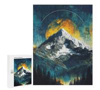 Mountain Majesty with Celestial Glow Puzzle 1000 Teile Schwer Puzzle Spielzeug Lernspiel Impossible Herausforderungsspielzeug Für Erwachsene Kinder 500 PCS
