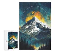 Mountain Majesty with Celestial Glow Puzzle 1000 Teile Schwer Puzzle Spielzeug Lernspiel Impossible Herausforderungsspielzeug Für Erwachsene Kinder 1000 PCS
