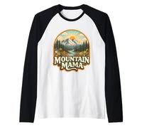 Mountain Mama Mother's Day Hiking Hiker Hike Climber Mom Mum Raglan Baseball Tee