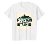 Mountain Man in Training Dude Outdoor Adventure Slogan T-Shirt, Kids, White, 10 Years