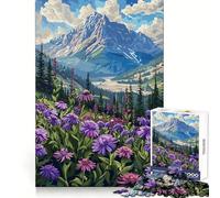 Mountain Meadow Flowers 1000 Piece Jigsaw Puzzle for Adults Logic Toy Relaxing Fun Design Assembly Santa Wish Gift (38x52cm)