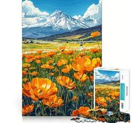 Mountain Meadow Flowers 1000 Piece Jigsaw Puzzle for Teenagers Wise Think Toy Easy Leisure Tight Cut Amazing Present (38x26cm)