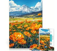 Mountain Meadow Flowers 1000 Pieces Jigsaw Puzzles for Adults Clear Logic Toy Relaxing Fun Perfect Cut Elegant Gift (50x75cm)