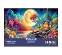 Mountain Meadow Jigsaw Puzzles 1000 Piece - Cabin Vibrant Floral Lake Challenging Puzzles, for Men And Women Great Gift Idea70x50cm/1000pcs