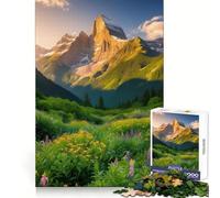 Mountain Meadow Sunset Hard Jigsaw Puzzle for Adults 1000 Pieces Strong Logic Toy Bonding Time Clear Edge (38x52cm)