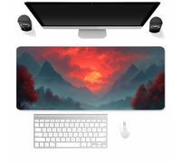 Mountain Moon Large Gaming Mouse Pad, 800x300x2mm Extended gaming mouse mat XXL improved Precision and Speed Mousemat with Stitched Edges, Desk Mat for Keyboard and Mouses