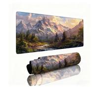 Mountain Mouse Mat River Mouse Pad Desk Mat 800x300x3mm, Table Mats, Soft Smooth Surface and Anti-Slip Rubber Base, Improved Precision and Speed, Desk Accessories for Men PC, Laptop, Office 0B-391