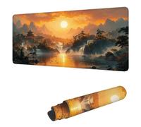 Mountain Mouse Pad XXL 1200 x 600 mm, Mouse Mat Fall Desk Pad with Stitched Edges and Non-Slip Rubber Base, Waterproof Mousepad Gaming Office Desk Accessories, for Improves Speed and Precision H-3796