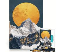 Mountain Nature Gold Decor Adult Jigsaw Puzzles1000 Pieces Mind Exercise Toy Tension Relief Design Assembly Lovely Present (50x75cm)