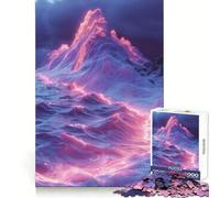 Mountain Nebula Neon Color Jigsaw for Teenagers 1000 Pieces Memory Boost Relaxing Fun Pattern Assembly (38x52cm)