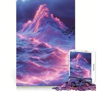 Mountain Nebula Neon Color Jigsaw Puzzles for Adults1000 Pieces Intellect Toy Calming Play Quality Cut Wall Art Decor (50x75cm)