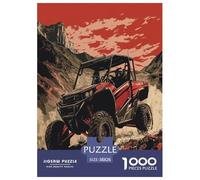 Mountain Off-road Vehicle Jigsaw Puzzles for Adult Challenging Puzzle Games The Impossible Challenge 1000 Pieces Difficult Hard Jigsaw Puzzles for Man And Woman with Letters on Back 38x26cm/1000pcs