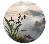 Mountain Orchid 1000 Pieces Dope Jigsaw Puzzles Stress Reliever Family Game Difficult Challenge for Adults Or Families 1000pcs (67.5x67.5cm)