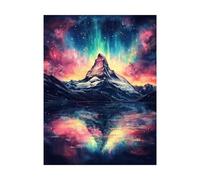 Mountain Paint by Numbers for Adults Aurora Painting by Numbers for Adults, Art Supplies with Color Canvas for Painting 24x32in 36 Colors of Acrylic Paint and Brush, Wall Art for Room Decor 2YH-14660