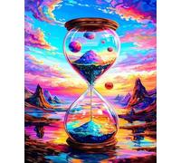 Mountain Paint by Numbers for Adults, Cloud Paint by Numbers for Children or Beginner, DIY Canvas Oil Painting Kit with Brushes and Acrylic Pigment for Home Wall Decor, Gifts for Women 30x40cm 5-87