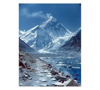 Mountain Paint by Numbers Kit for Adults Snow Mountain Craft Kits with Brushe Acrylic Paint Set Canvas for Painting 24 x 32in, Canvas Wall Art Supplies Fall Decor, Gifts for Women Room Decor JLYH-4741