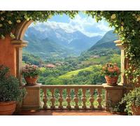 Mountain Paint by Numbers Landscape Painting by Numbers for Adults Beginner DIY Digital Painting Hobbies for Adults Women with 3 Brush and Acrylic Paints Kit for Home Decor 52x40inch -yym25012XE