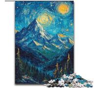 Mountain Painting by Van Gogh Jigsaw Puzzles for Adults 1000, Educational Stress Relief Toy for Is Ideal As A Gift for The Whole Family (26x38cm)
