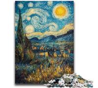 Mountain Painting by Van Gogh JigsawPuzzle 1000 Pieces for Teenagers,Stress Reliever Difficult Challenge Unique Home Decor And Gifts (38x26cm)