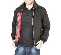 Mountain Pass New Adults British Made Harrington Jacket Coat Bomber Classic 1970's Vintage Retro Mod Skin Scooter Tartan Lining Black S
