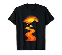 Mountain Path Sunset - Rock Climbing Adventure Theme T-Shirt