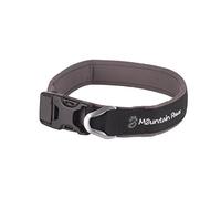 Mountain Paws Adjustable Pet Collar with Soft Neoprene Padding for Small Dogs, Black Dog Collar