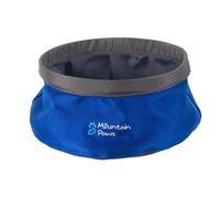 Mountain Paws Foldable, Lightweight Dog Water Bowl Ideal for Camping, Travel and Hiking,blue,Small