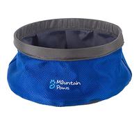 Mountain Paws Foldable, Lightweight Dog Water Bowl Ideal for Camping, Travel and Hiking,blue,Small
