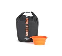 Mountain Paws Kibble Bag for Travel | Roll-Top Closure, Pouring Spout | Waterproof and Odour Proof | Collapsible Food Bowl Included, 6L Capacity