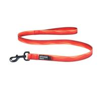 Mountain Paws Waterproof Nylon Dog Lead, 1.15m Heavy Duty Long Leash, Soft PVC Grip, Anti-Odour and Wipe Clean, Orange