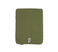 Mountain Paws Travel Dog Bed for Indoor & Outdoor Use | Portable, Roll-Up Mat with Water Resistant Base and Comfortable Fabric Upper| 90 x 75 cm, Olive Green